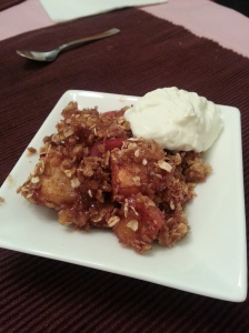 Apple crumble... in retrospect should probably have made this in a cup
